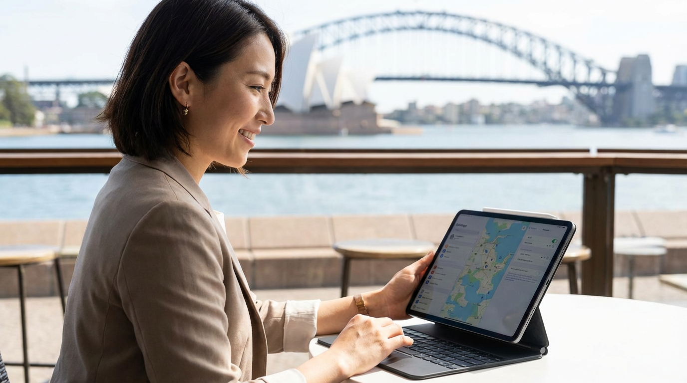 iPad・タブレットで使うオーストラリアeSIM完全ガイド｜短期はデータ専用、長期はサクッとSIM AUS＋テザリングが最適解