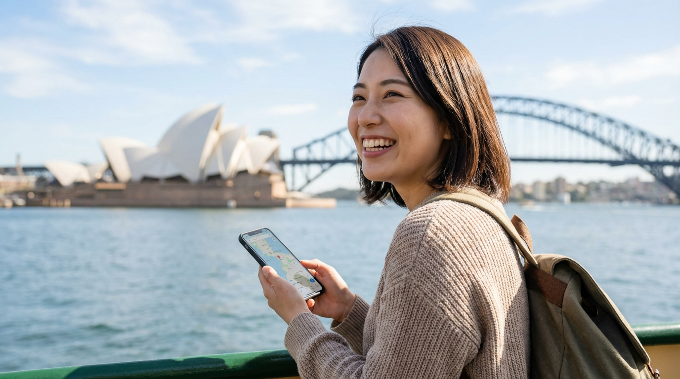 【オーストラリアeSIM】ワーホリ・留学に「サクッとSIM AUS」が選ばれる5つの理由｜旅行用SIMとの決定的違い
