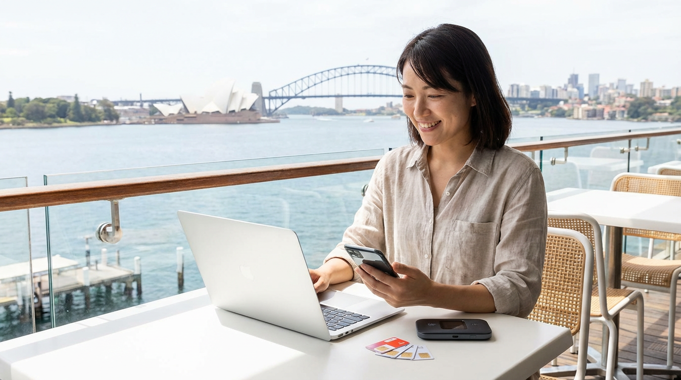 シェアハウスWi-Fiだけに頼らない！オーストラリアeSIMと長期滞在SIMで「落ちない通信」をつくる方法