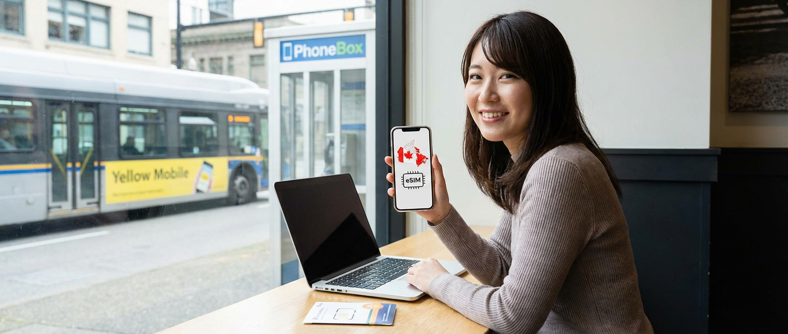 カナダ留学・ワーホリは「データeSIMだけ」で足りる？生活で詰まないためのSIM選びと、PhoneBox×イエローモバイルという現実解