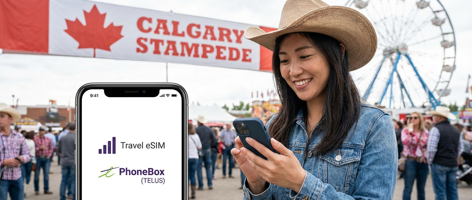 カルガリー・スタンピードで「つながらない」を避ける通信設計：旅行eSIMで足りる人／PhoneBox（TELUS回線）で“生活がラクになる”人