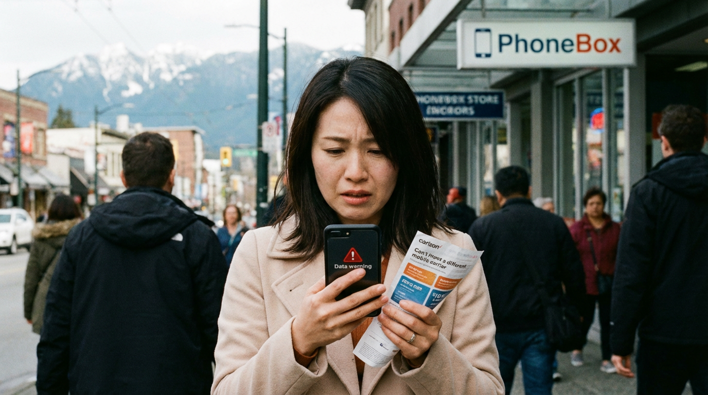 カナダ滞在中にギガ不足！「今すぐ復旧」する対処法と、長期ならPhoneBox（TELUS回線）でラクになる理由