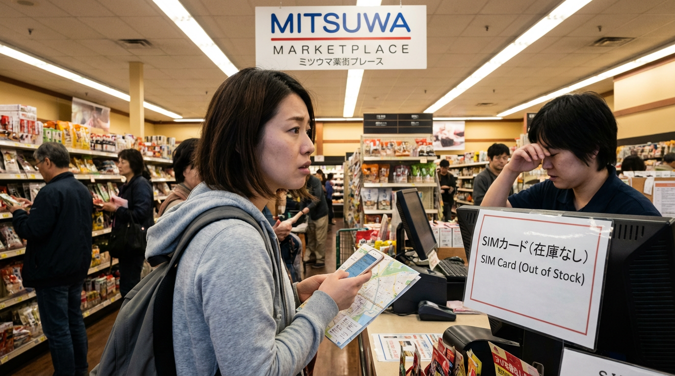 日系スーパー（ミツワ等）でSIMは買える？現地購入のリスクと手間
