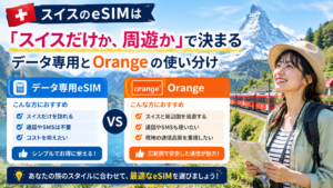 スイスのeSIMの選び方：1か国だけか、周遊か